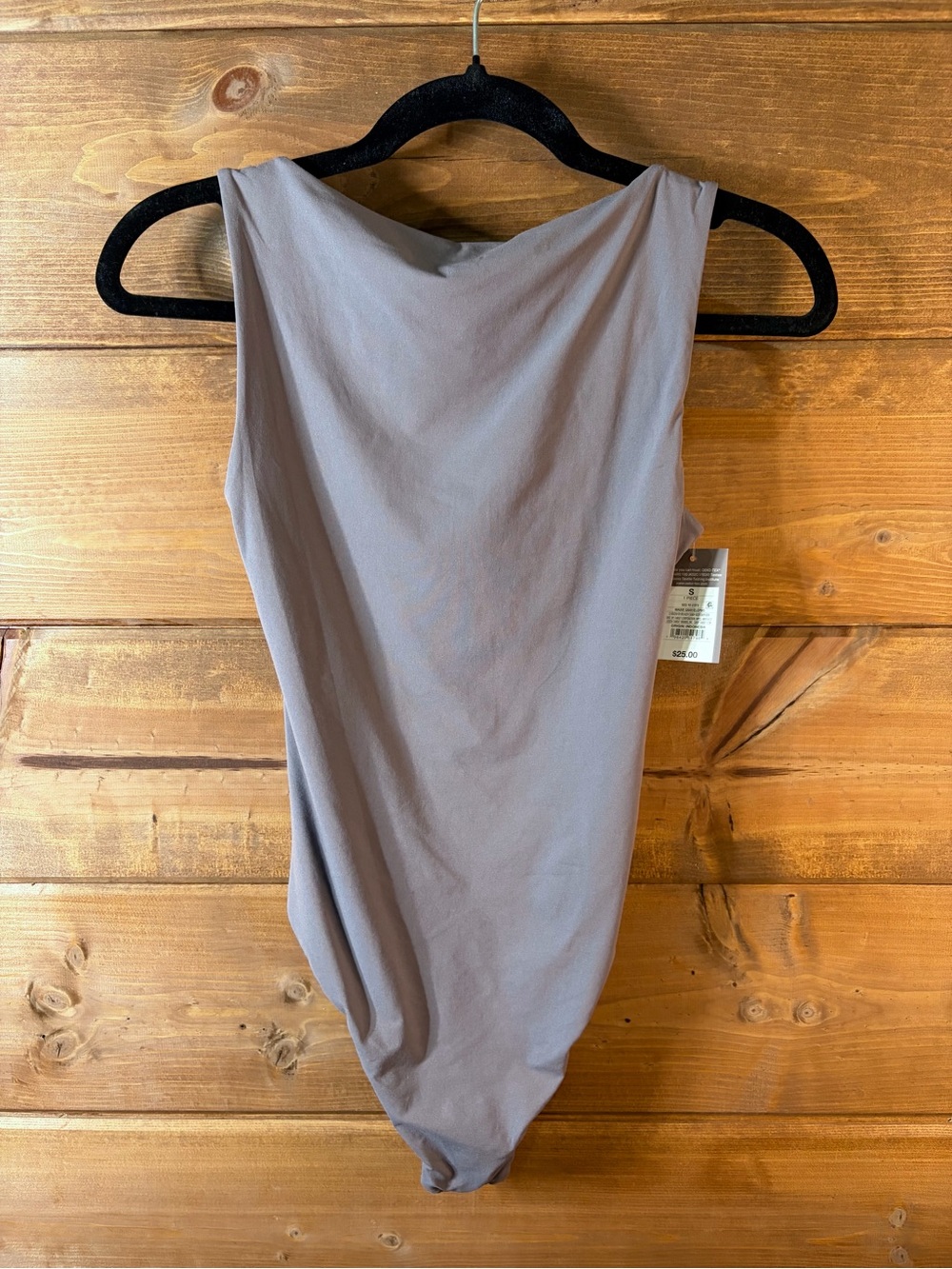 Auden Mauve Gray Sleeveless Thong  Bodysuit Size Small 🩶💕